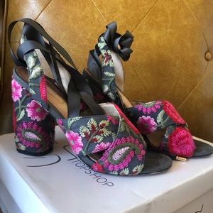 Topshop Floral Heels